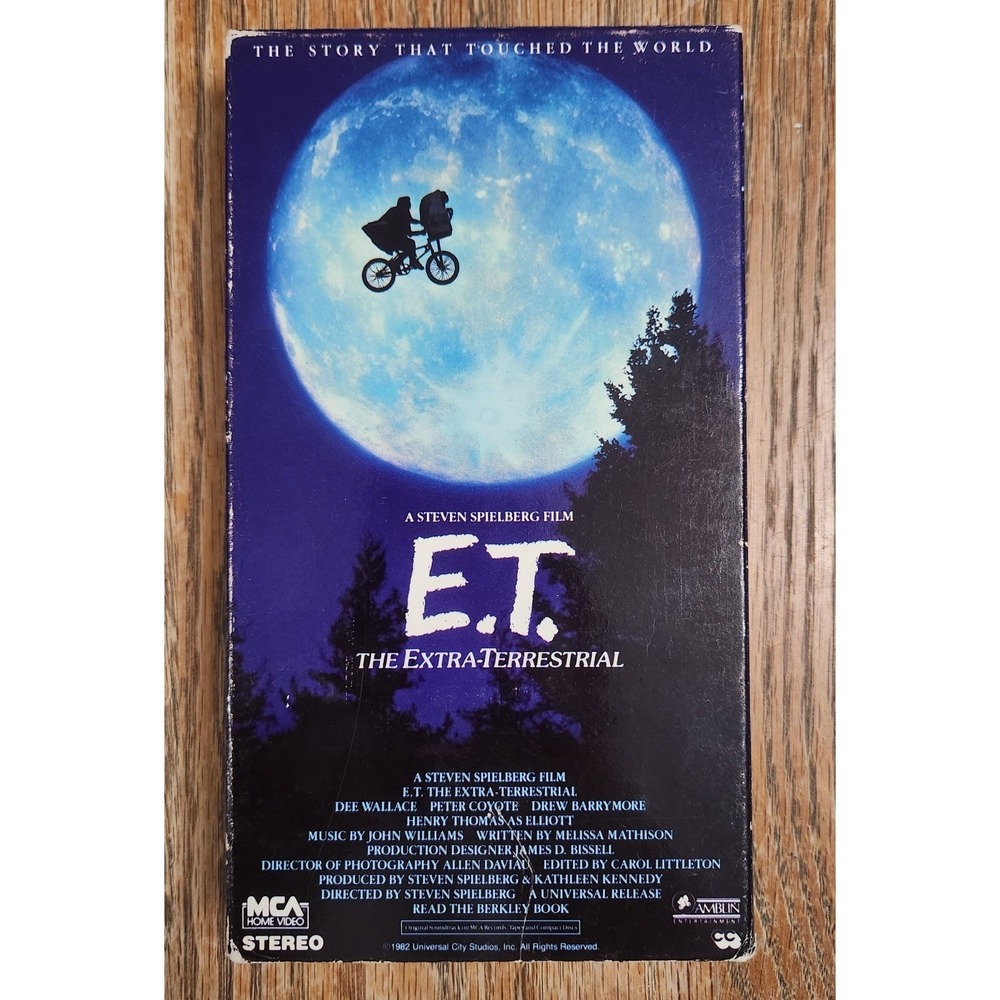 ET The Extra-Terrestrial VHS 1988 MCA Home Video Green Flap Steven Spielberg PG - Picture 1 of 3